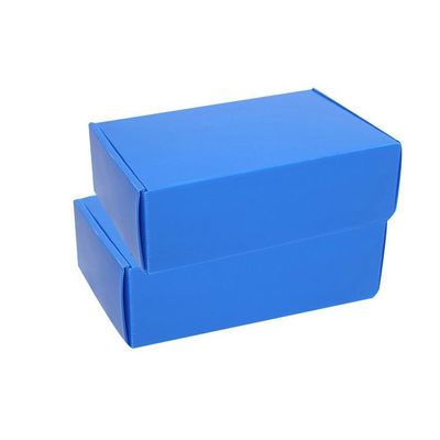 Blaue Falten-gewölbter Plastikkasten mit Deckel Soem-Logo